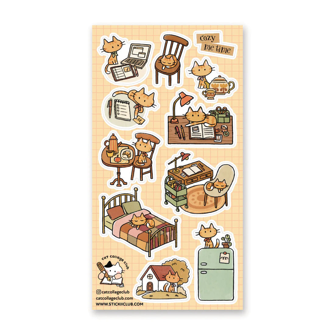 đ€đ± Itâs time for some me-time magic with @catcollageclubâs snug-loving fluffball! From brewing a warm pot of tea to jotting down daydreams, tidying up their desk nook, and squeezing in catnaps absolutely everywhere, this charming kitty has the purr-fect cozy day all planned out.