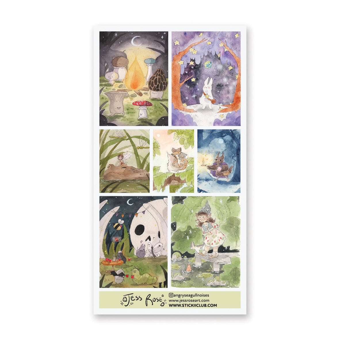 đđ« As night falls, @angryseagullnoisesâ tiny adventurers set off on their moonlit quests! Mushrooms twirl âround the campfire, a bunny collects falling stars, and fairies hitch frog-back rides to hidden ponds. Every path leads to magic hereâwhere bedtime is just the beginning of the adventure.