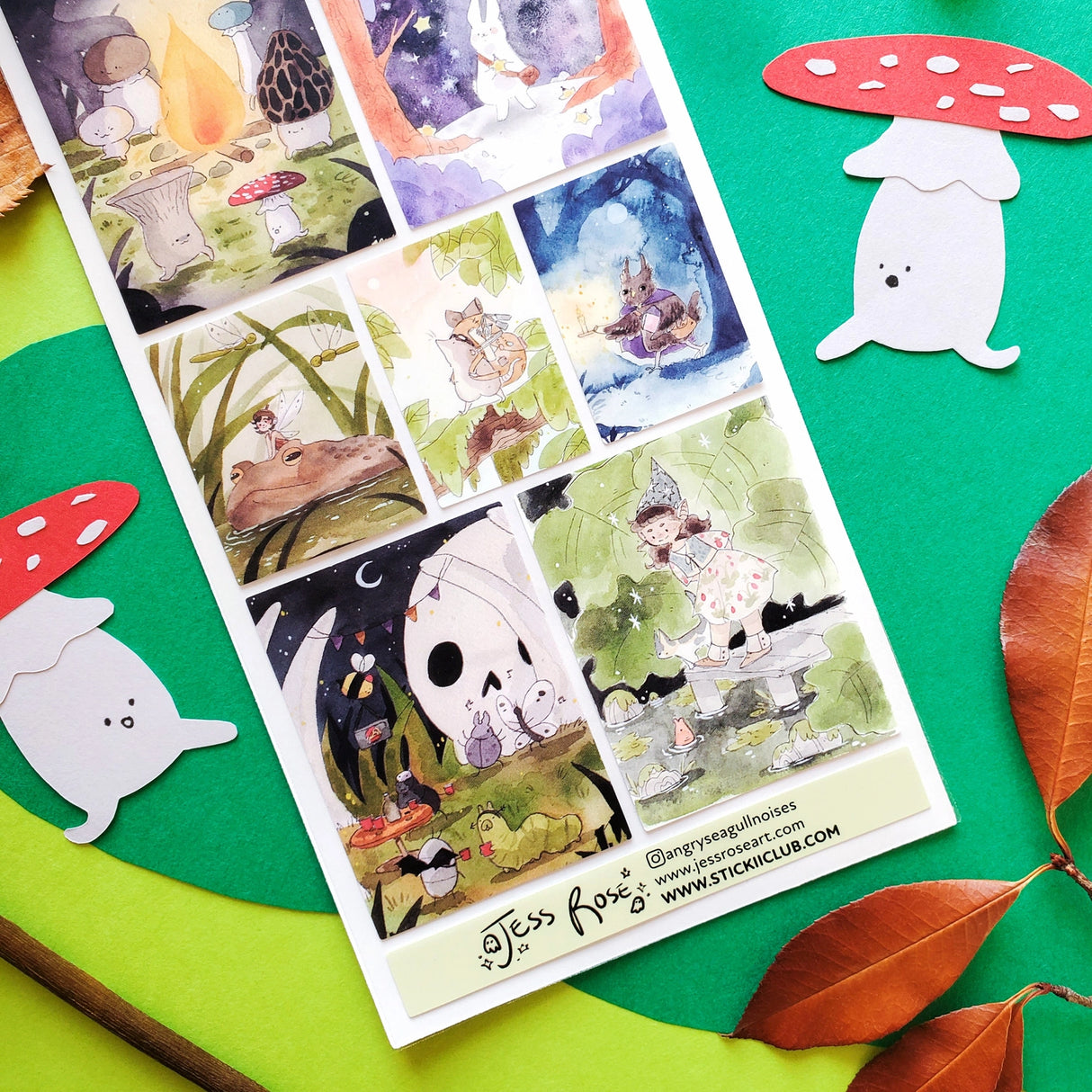 đđ« As night falls, @angryseagullnoisesâ tiny adventurers set off on their moonlit quests! Mushrooms twirl âround the campfire, a bunny collects falling stars, and fairies hitch frog-back rides to hidden ponds. Every path leads to magic hereâwhere bedtime is just the beginning of the adventure.