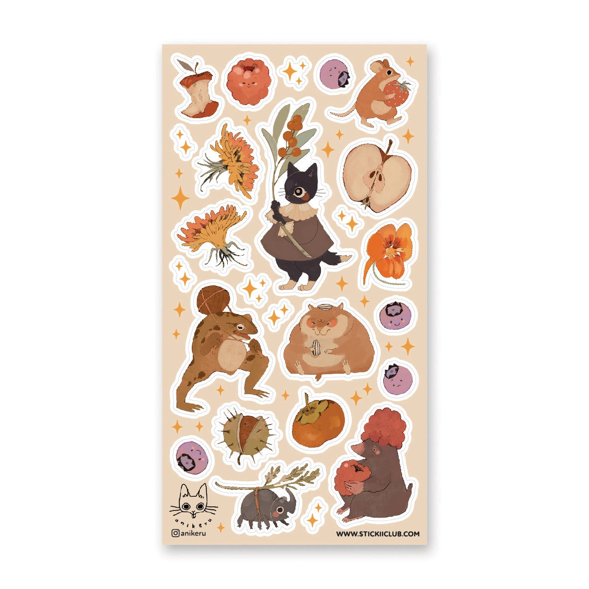 š¹š In @anikeruās whimsical corner of the woods, autumnās bounty is gathered by the sweetest of friends. A dapper black cat carries fresh berries, mice and hamsters tuck into plump fruits and seeds, and a toad carries treasures on its back. Itās a season painted in warmth, where every creature has a story to share.