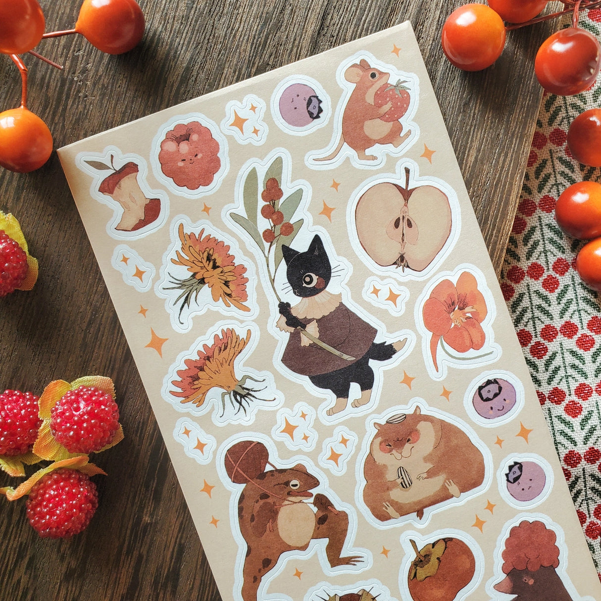 š¹š In @anikeruās whimsical corner of the woods, autumnās bounty is gathered by the sweetest of friends. A dapper black cat carries fresh berries, mice and hamsters tuck into plump fruits and seeds, and a toad carries treasures on its back. Itās a season painted in warmth, where every creature has a story to share.