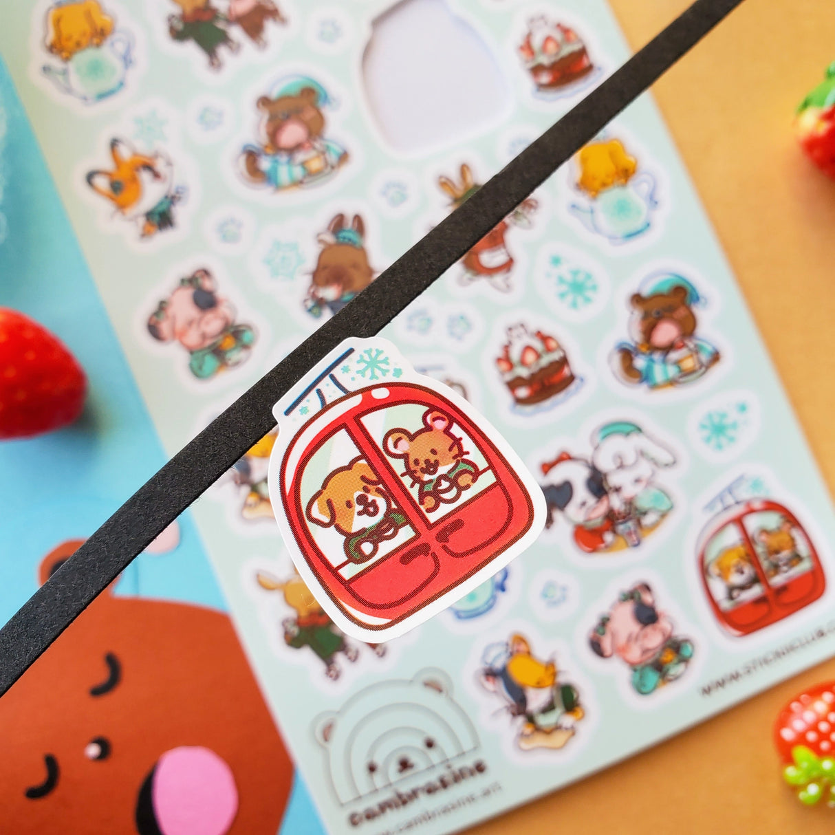 STICKII - Kawaii Wintertime Sticker Sheet
⛷ @cambrasine’s cool pals are having a wonderful time enjoying all that the Snowy Meadow Cafe has to offer. From skiing to ice skating hand in hand with their besties while sipping on hot chocolate, this is truly the ultimate kawaii winter destination! Art by: @cambrasine
Top Coating: None
Adhesive Layer: Paper
Backing Layer: Clear PET
6.69" x 3.54".
Weight - 0.03lbs.
1 sheet included 