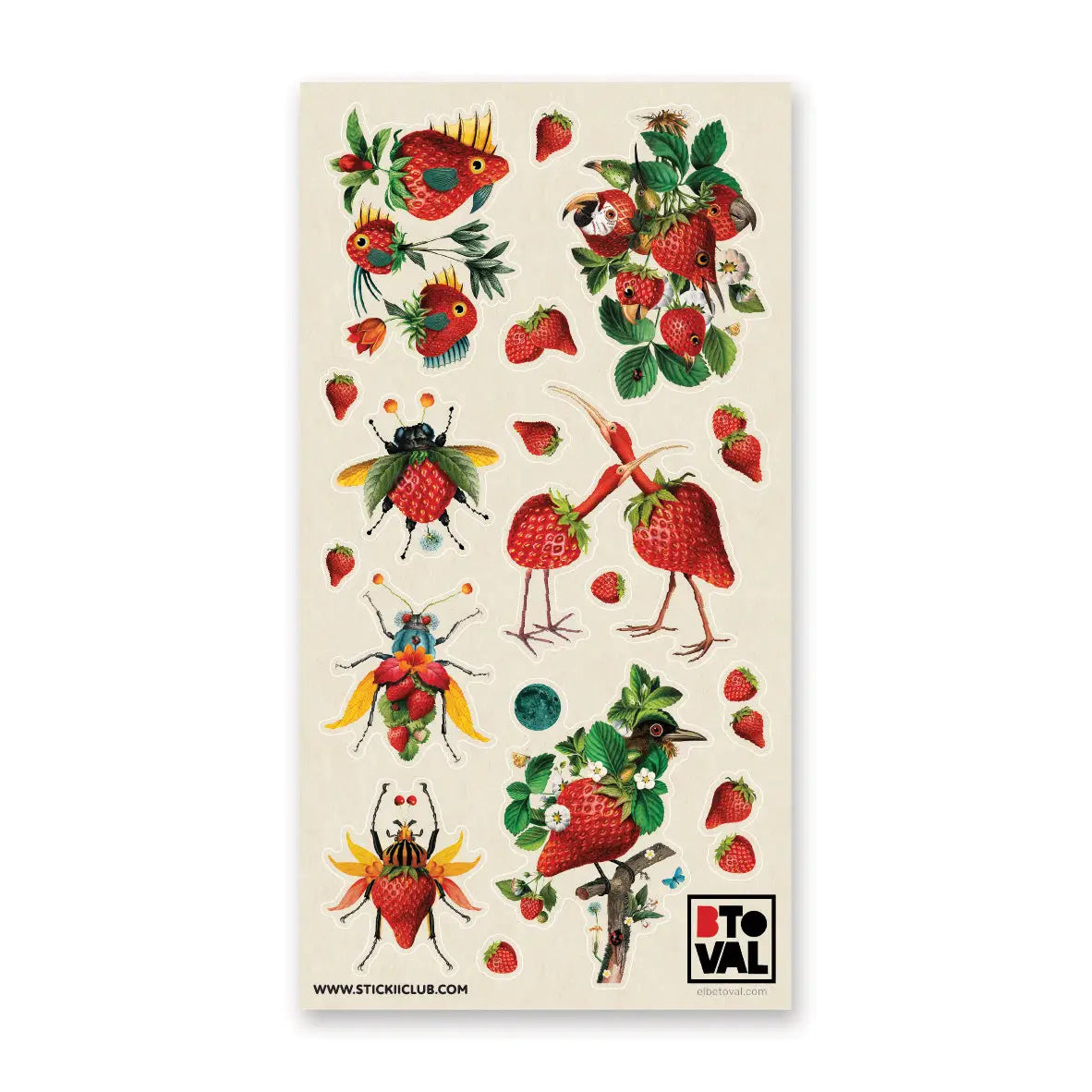 STICKII - Strawberry Menagerie Sticker Sheet