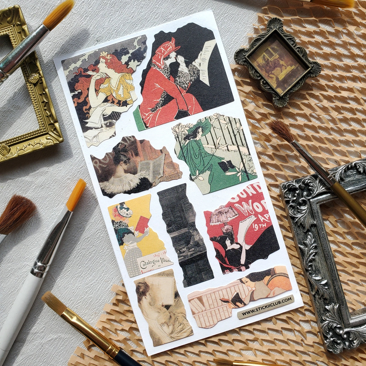 STICKII Erudite Lifestyle Sheet
📖 Discover this charming vintage-style sheet featuring illustrations of book lovers engrossed in reading and writing. It's a must-have for your collection, perfect for enhancing your journaling experience—whether you're an avid reader, a dedicated writer, or a creative sticker enthusiast.