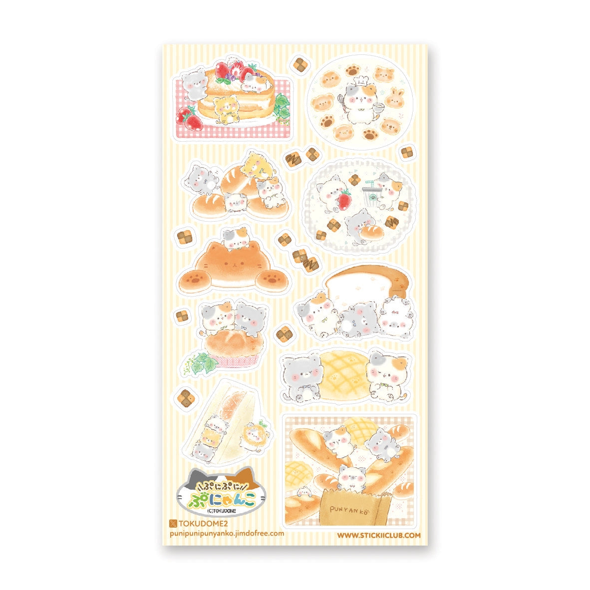 🍞🐱 Soft, sweet, and baked with pure cuteness! @illustratortokudome’s kawaii kitties are lounging on fluffy pancakes, snuggling in fresh baguettes, and baking like purr-fect pros. Every buttery pastry and sugar-dusted treat comes with a tiny paw print of charm.
Art by: @illustratortokudome
Top Coating: None
Adhesive Layer: Paper
Backing Layer: Clear PET
6.69" x 3.54".
Weight - 0.03lbs.
1 sheet included 