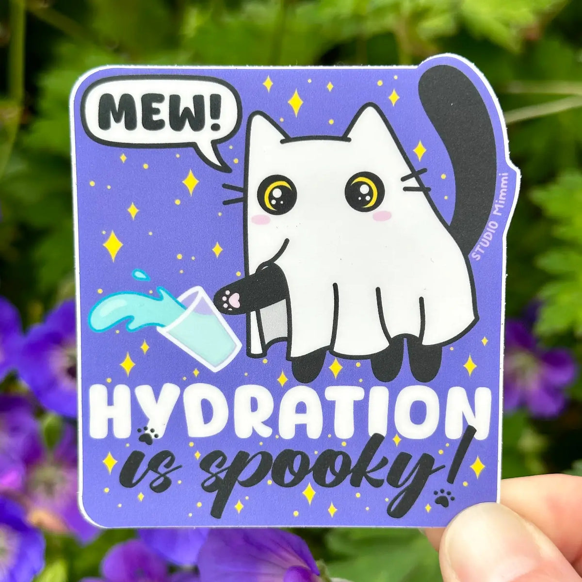 STUDIO Mimmi - Hydration Is Spooky Vinyl Sticker
For all my dehydrated girlies and guys, remember to drink water. Your body will thank you.
Material: Printed on premium vinyl that’s durable and weather resistant. Created with a special laminate that protects stickers from exposure to wind, rain and sunlight. You can even put them in your dishwasher!
Size: 2.80" x 3.00" inches