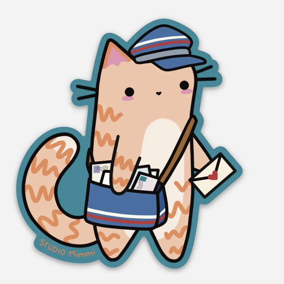 Little post’mew cat brought you a letter! Looks like it might be from a secret admirer, oh la la!
Durable & weatherproof! Stickers are made with a thick, durable vinyl to keep them safe from scratching, rain & sunlight.
Prefect for water bottles, bikes, cars and more!
Size: 2.72” x 3”