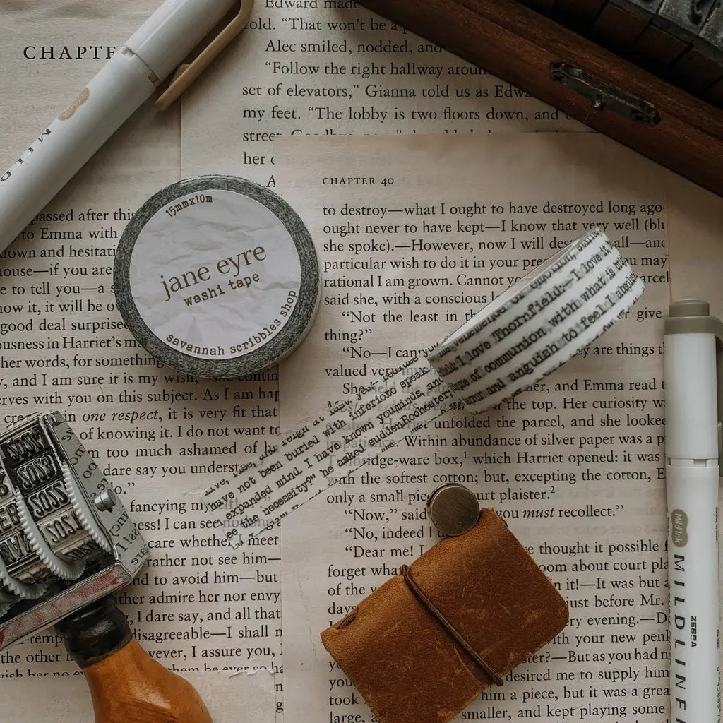 Washi tape inspired by Jane Eyre
15mm x 10m
color may vary slightly from your monitor
made in-house and handled with cozy care