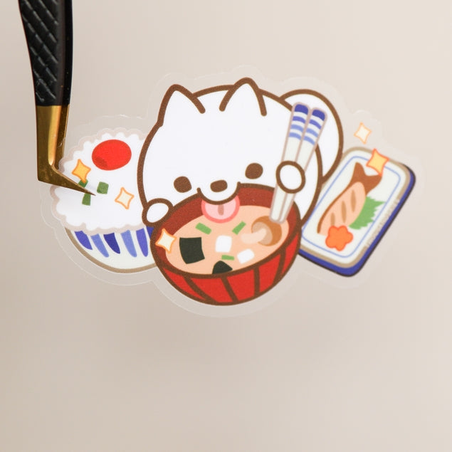 Vinilo adhesivo con sopa de miso para desayunar sabrosa