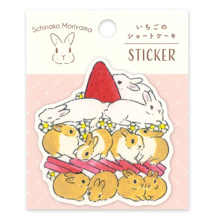 Stick it in a notebook or put it in a smartphone case!
Decorate whatever you want with this cute vinyl sticker.
Art by Schinako Moriyama
Size: Set size 70×87mm / Sticker 60×65mm
Material: PVC
