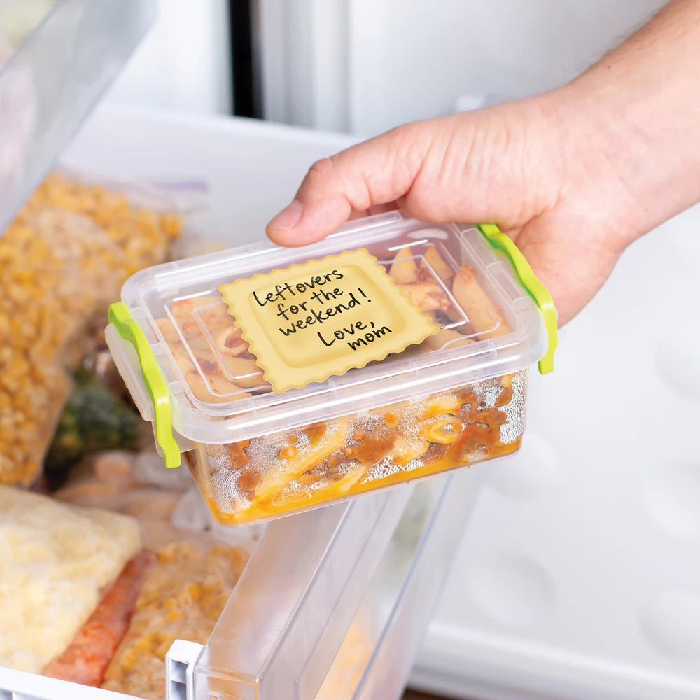 Pasta-bly the cutest sticky notes ever.
Stick a fork in your to-do list—Fred’s Scribbioli is served! These ravioli-shaped sticky notes are stuffed with charm and perfect for bite-sized reminders or saucy little love notes. Each set includes two pads with 75 sheets each and comes packed in a gift-ready backer card.