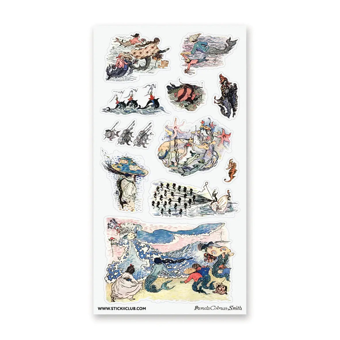 π Filled with mermaids, seaside creatures, curling waves, and little oceanic wonders, this sheet feels like a page from an old maritime storybook. Each piece has a whimsical antique charm, bringing together the mystery, beauty, and folklore of the sea in one lovely collection.