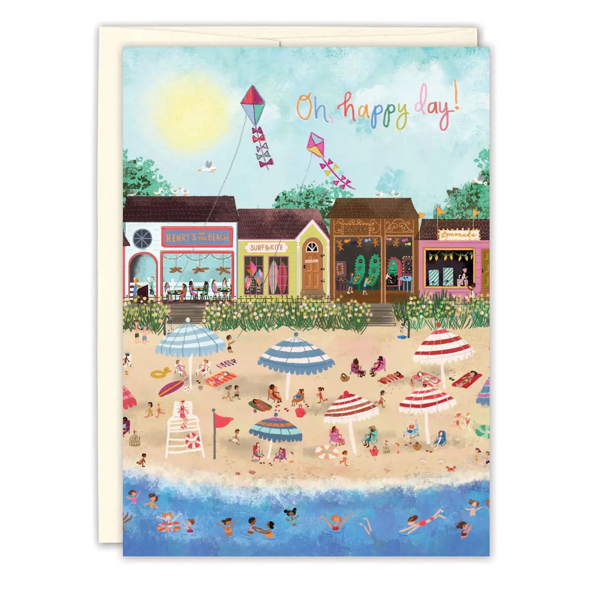 Seaside Beach Scene Birthday Card