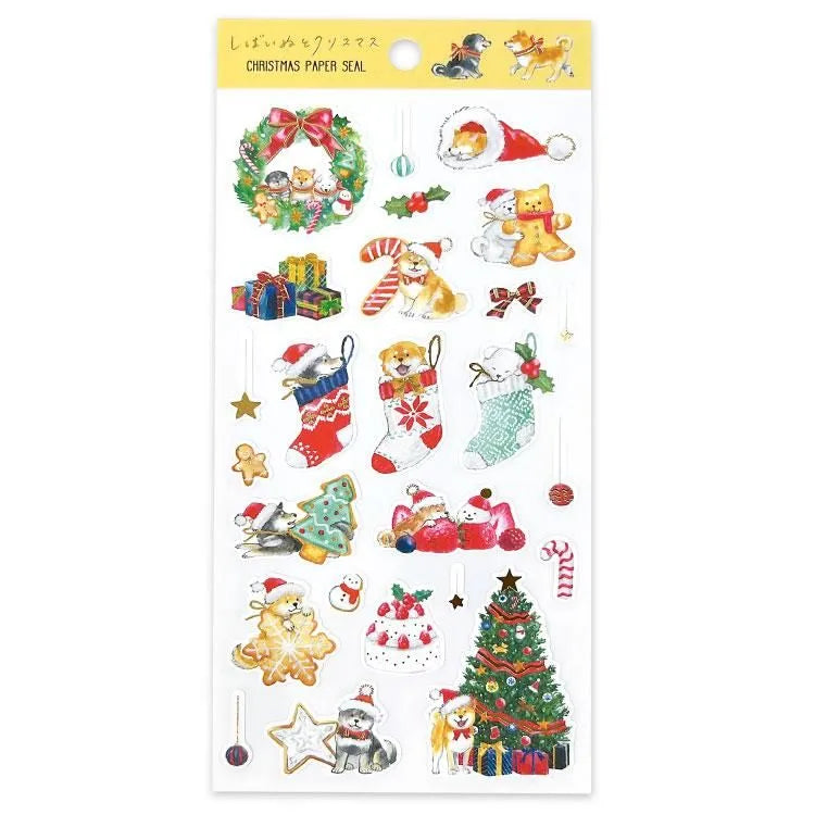 Shiba Inu Christmas Sticker Sheet
Welcome the warmth of the holidays with this adorable Shiba sticker sheet. The warm texture of cotton washi and the luxurious gold leaf processing make this the perfect Christmas decoration!
Size: 90×195mm
Material: Cotton Washi / Gold Leaf