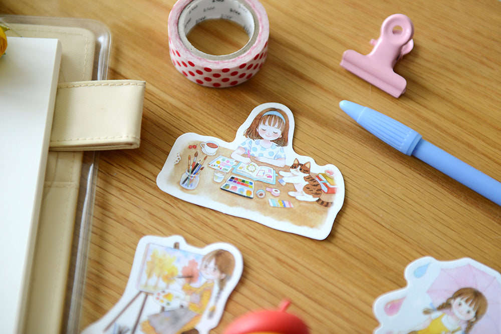 Pegatinas de copos de nieve de Simple Life Girl (12 piezas)