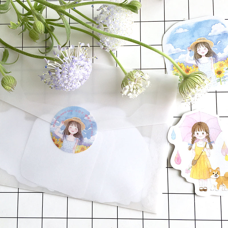 Pegatinas de copos de nieve de Simple Life Girl (12 piezas)
