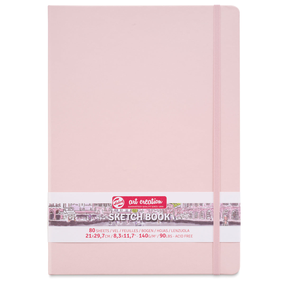 Cuaderno de bocetos de 8,3" x 11,7" en color rosa pastel