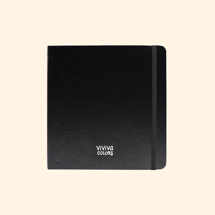 Cuaderno de bocetos cuadrado, papel 100 % algodón hecho a mano