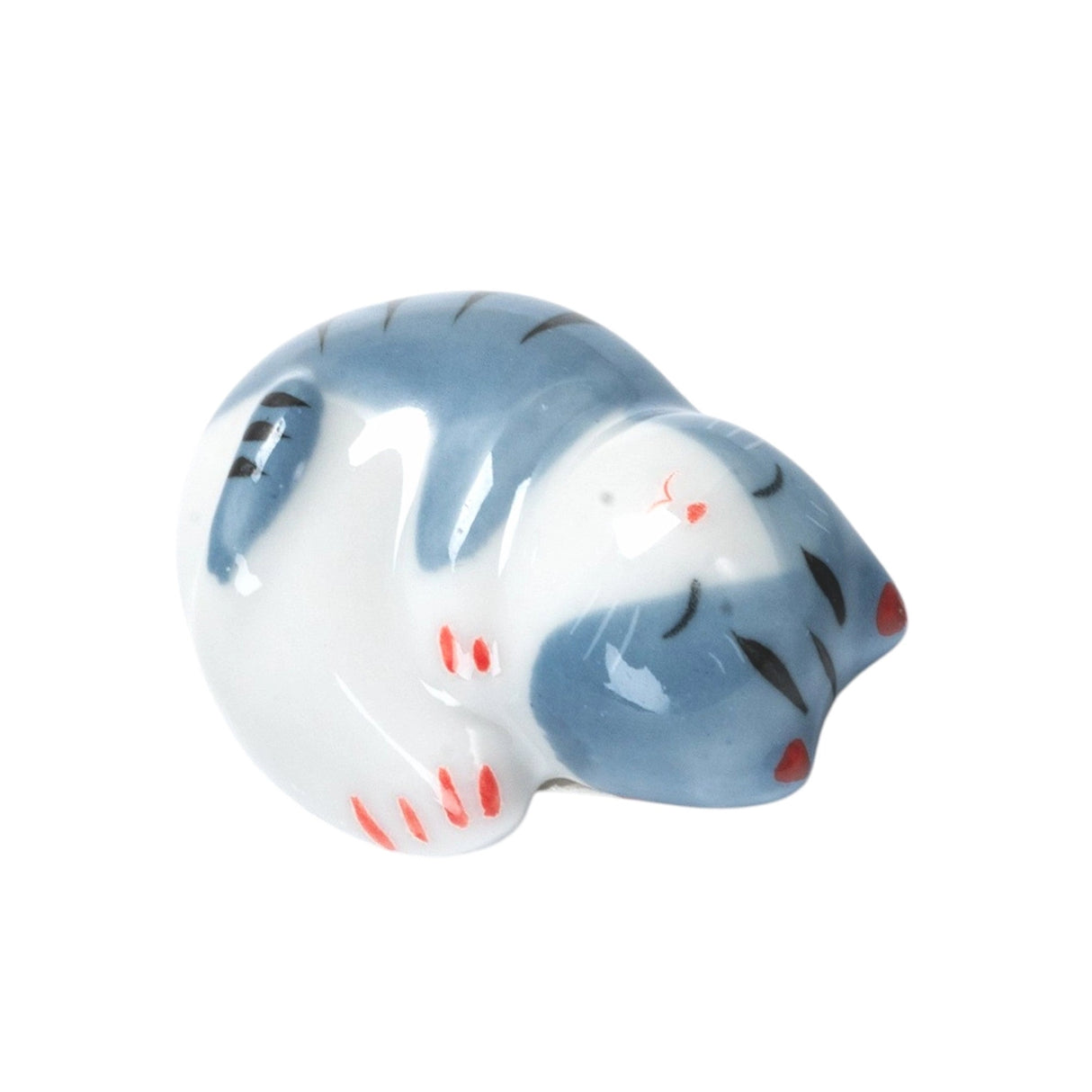 Sleepy Grey Cat Chopsticks Rest
Porcelain gray sleepy cat chopstick rest / pen rest.