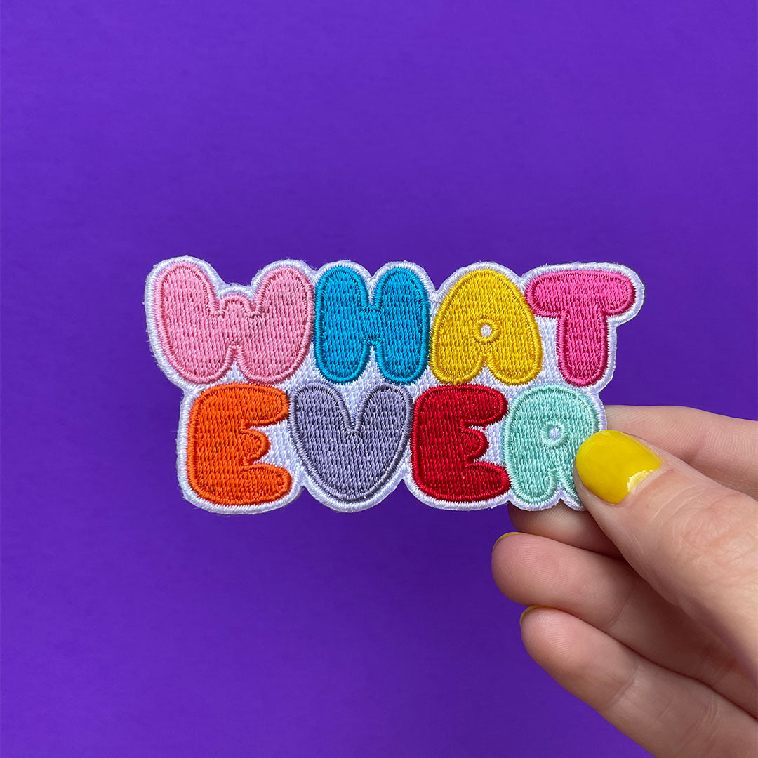 Whatever :P
Embroidered patch
Iron on backing
3.5" x 1.75"
Packaged in a cellophane hanging bag
Recycled kraft paper backing card
Application instructions are included on the back side of packaging
Designed in Knoxville, TN, produced in China