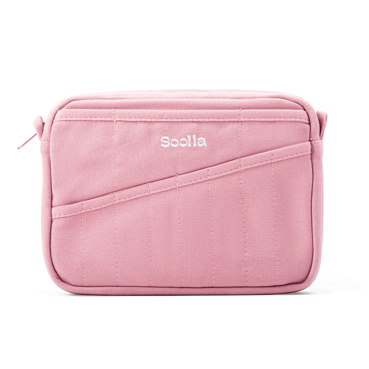 Features & Specs
Front layout: 8 slanted pockets + 3 directly behind
Interior: Main compartment fits an A5 notebook; two open compartments on each wall
Back panel: 3 wide exterior pockets + one full-length slip pocket
Quick-drying duck canvas — sturdy, breathable, and machine-washable
Convertible design — hooks for your own strap or a Soolla strap (coming soon)
Structured silhouette — holds its shape even when lightly packed
Full-width YKK zipper — smooth and durable
Compact profile — fits
