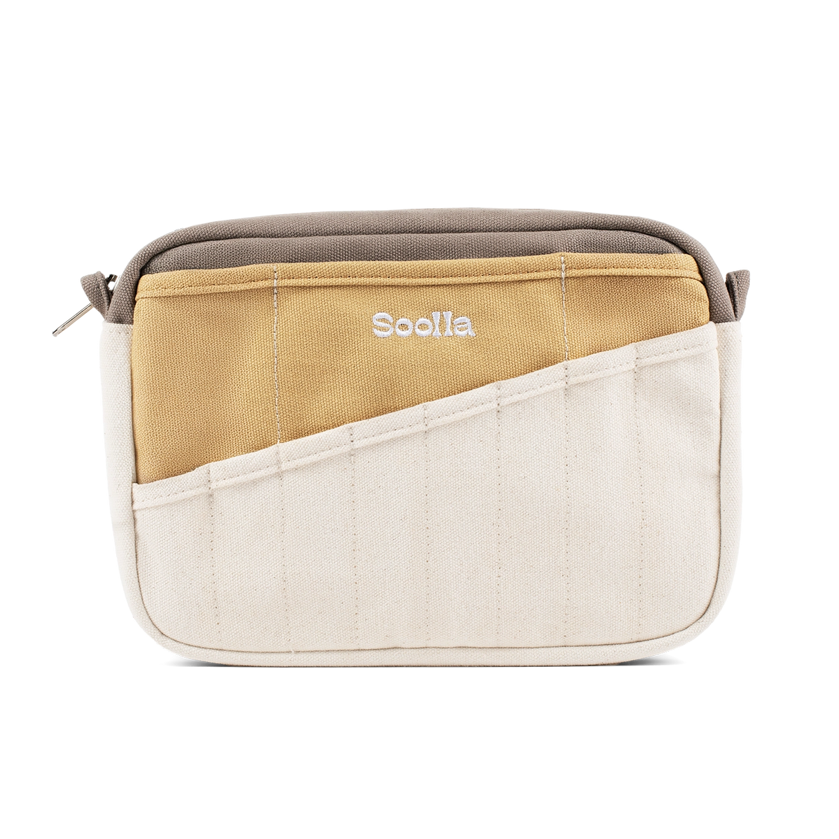 Soolla Studio Pouch - Driftwood
A compact carry-all pouch for artists, makers, and stationary lovers who appreciate a little order in their chaos. Structured enough to hold its form, soft enough to fit anywhere, and fully machine-washable for the days that get a little messy — your tools, pens, and creative essentials stay safe, visible, and ready wherever you go.
Inside, 20 pockets make space for art supplies, stationary essentials, and an A5 notebook, all secured by a smooth YKK zipper. Sized to fit wit