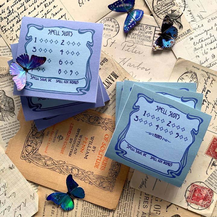 The Creeping Moon - Spell Slot Sticky Note For Dnd Full Caster