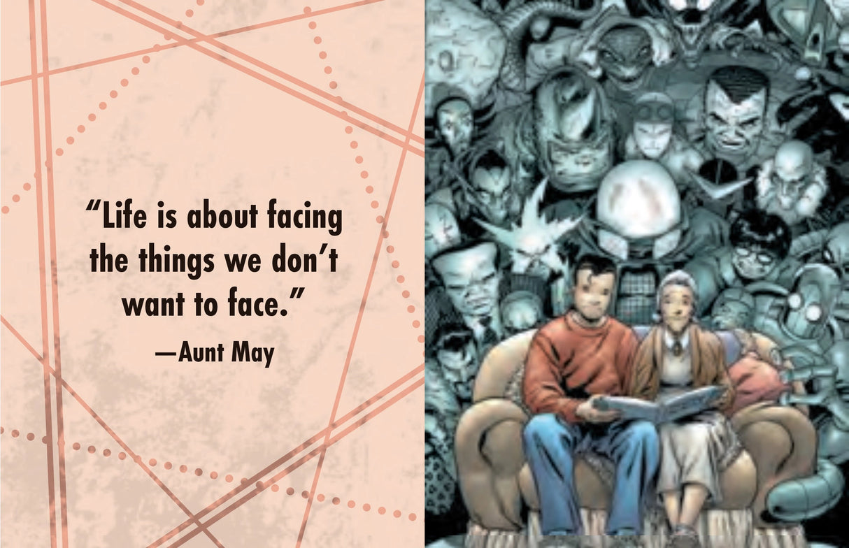 Spider-Man is associated with some of the most famous quotes in all of comics’ history. From hilarious quips to wise proclamations about heroism and responsibility, few super heroes are as quotable as Spider-Man. Now, fans can enjoy their favorite Spidey quotes with this comprehensive, pocket-sized collection.
Take Spider-Man’s heroism with you wherever you go: With its 1.34” x 1.73” size, this tiny book fits in the palm of your hand.
More than 150 quotes: Packed with plenty of one-liners, quips, and in