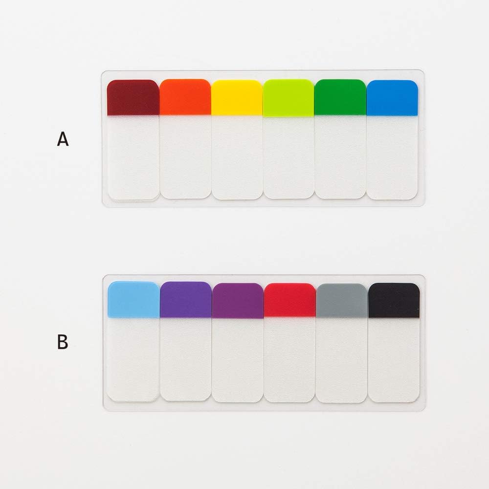 Notas adhesivas cortas Stalogy de 6 colores - Juego B