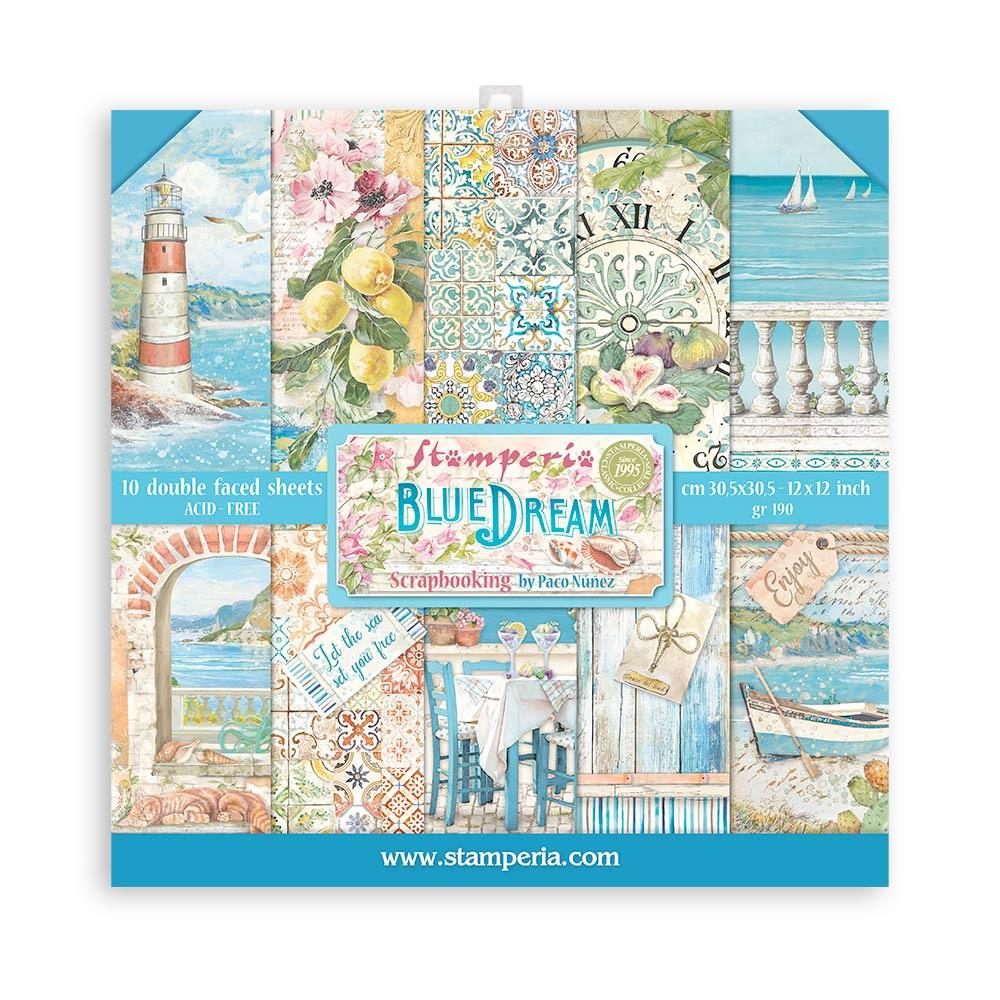 Bloc de papel Stamperia Blue Dream de 12" x 12"