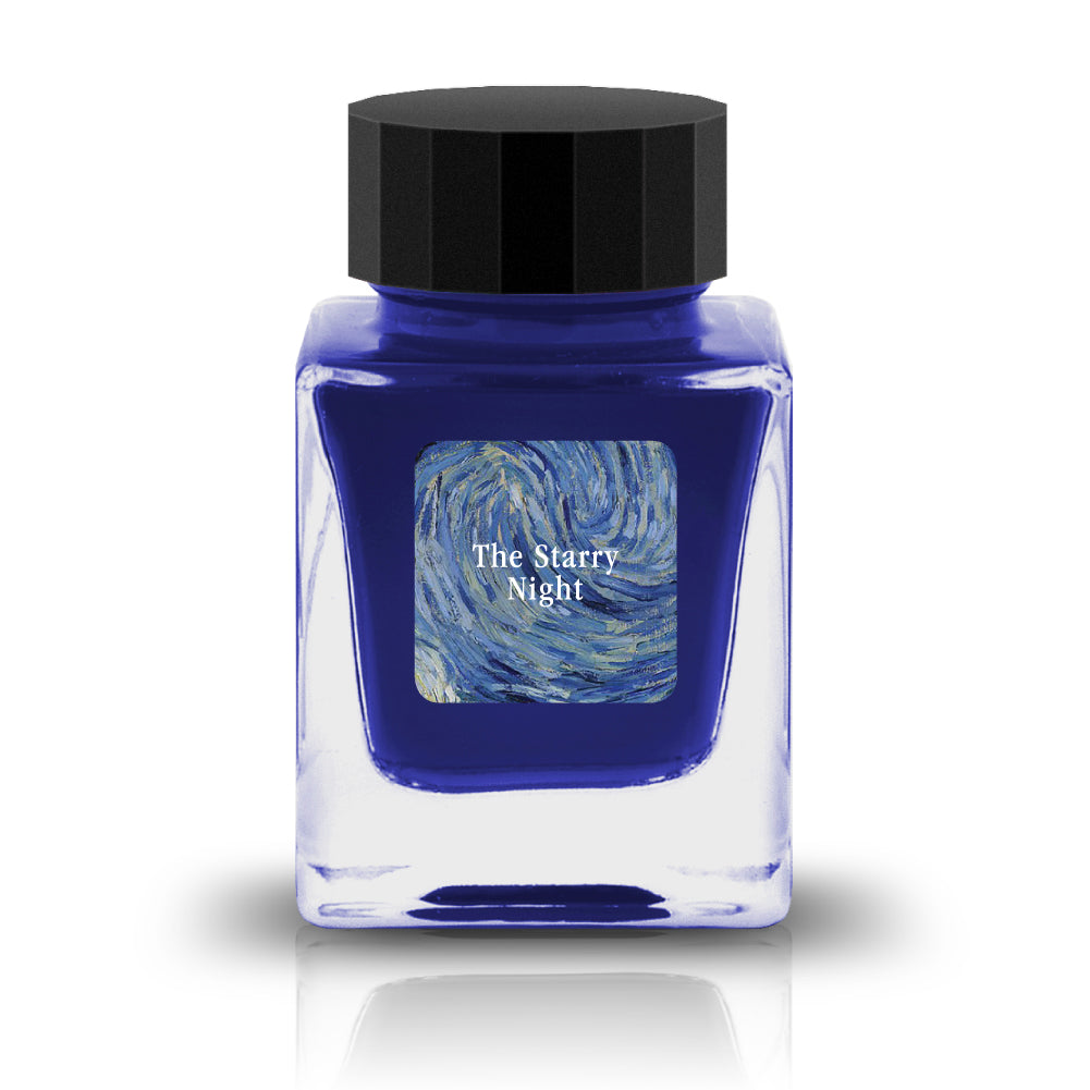 The Starry Night Ink
The Respect Collection pays homage to artistic masterpieces with inks that display the vibrant colors found in these artworks. These inks are also a part of the Crystal Line which has been produced specifically for glass pens.
RGB: 25, 25, 112
Blue
30ml
Glass Pen Only