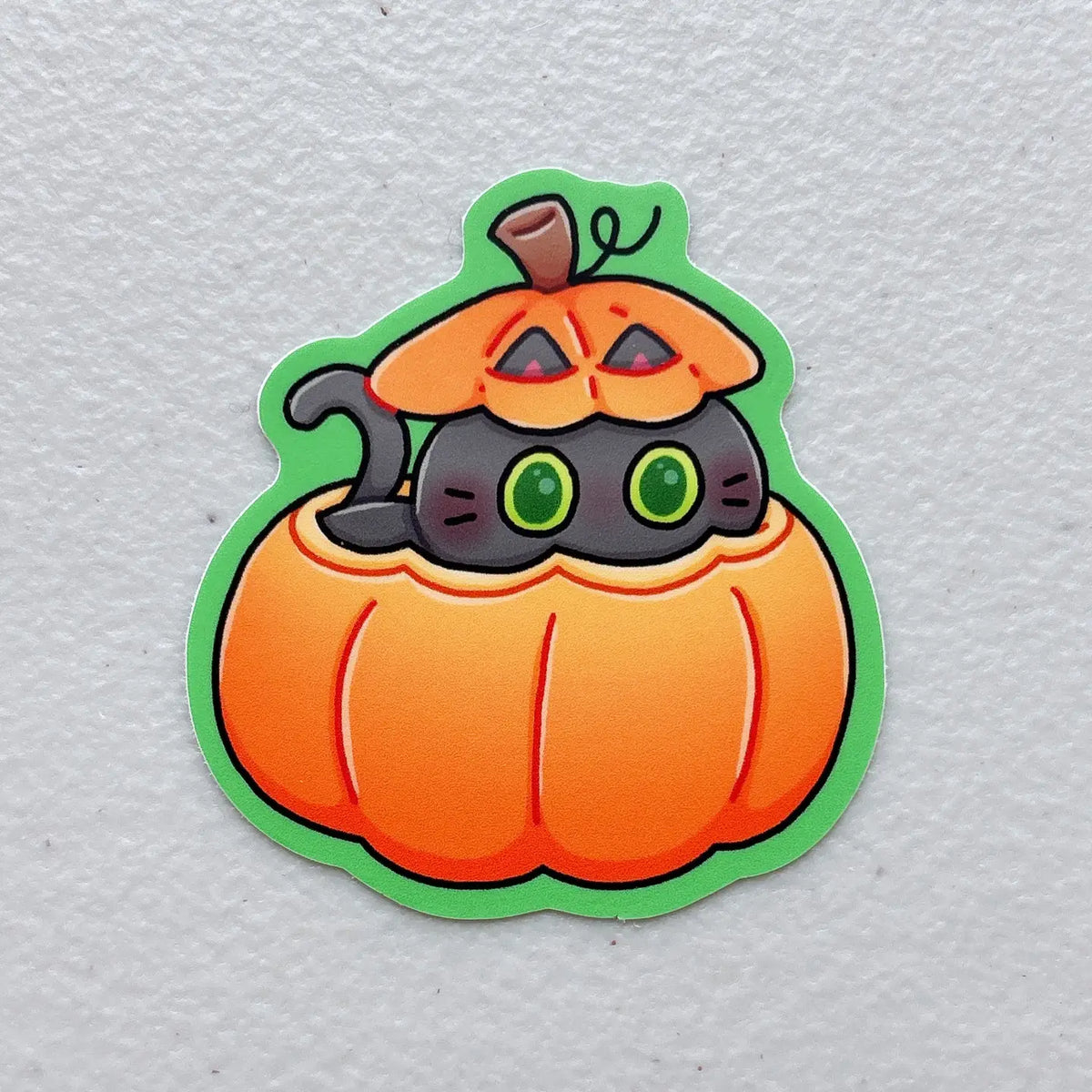 StickyRiceCo - Pumpkin Black Cat Vinyl Sticker
Leftovers from our 28th birthday event! These heavy duty waterproof vinyl stickers are perfect for decorating any laptop, water bottle, iPad case, notebook cover, etc!
Details:
Heavy duty vinyl
Waterproof
Dimensions of sticker: approx 2.3 x 2.5 in