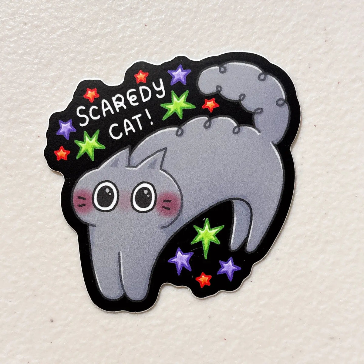 StickyRiceCo - Scaredy Cat Vinyl Sticker
Happy Halloween! Transform your gadgets with these waterproof vinyl stickers. Perfect for laptops, water bottles, and more. The set includes four unique designs at a per-piece price. Add a spooky touch to your items today!
Details:
Heavy duty vinyl
Waterproof
Dimensions of sticker: approx 2.6 x 2.7 in