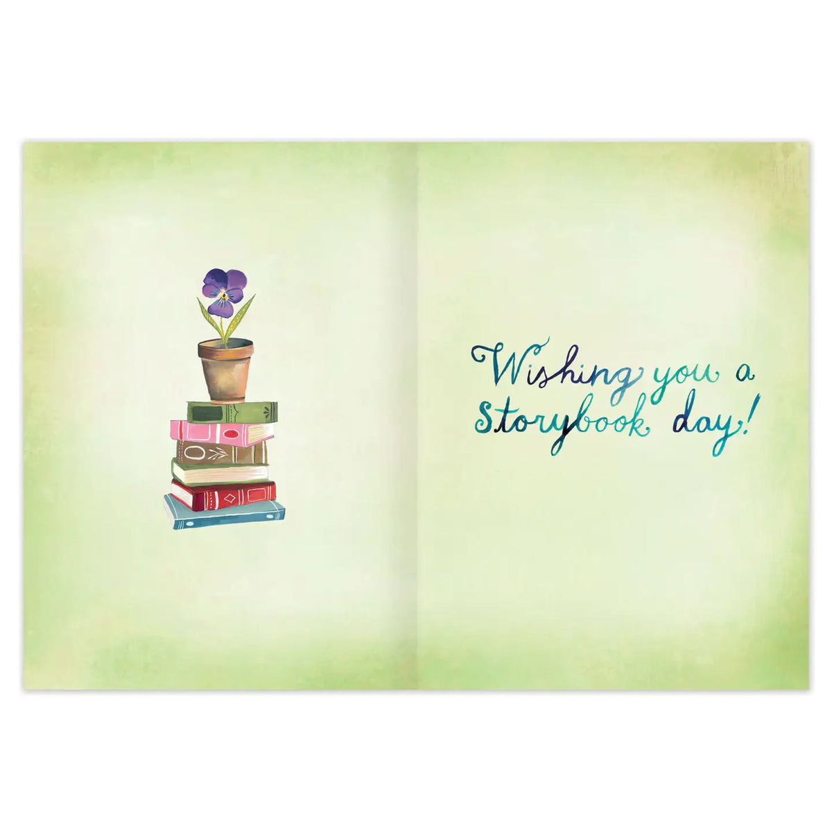 Storybook Enchanted Birthday Card
Inside verse: Wishing you a storybook day!
• Gold foil details
• Illustrated by Katie Daisy
• Pre-priced
• Size: A6, 4.5" x 6.25"
• Paired with a kraft envelope
• Printed in the USA on beautiful FSC-certified 10% post-consumer waste recycled paper.
• Eco-friendly, 100% recyclable
• Plastic-free packaging
About The Artist: Katie Daisy was raised by the birds and warm breezes of small-town Lindenwood, Illinois, brought up among the wildflowers with roots planted deeply in