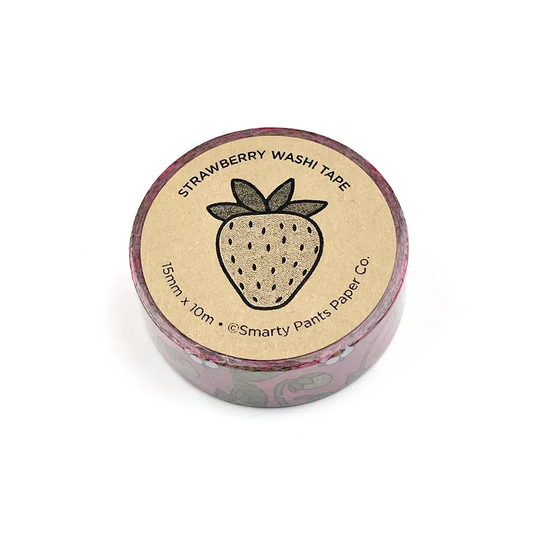 Strawberry vines pattern washi tape.
Each roll is 15mm X 10m
Acid-free
Original Smarty Pants design
Individually shrink wrapped
Kraft label on top displays pattern of tape
White label on bottom with product information