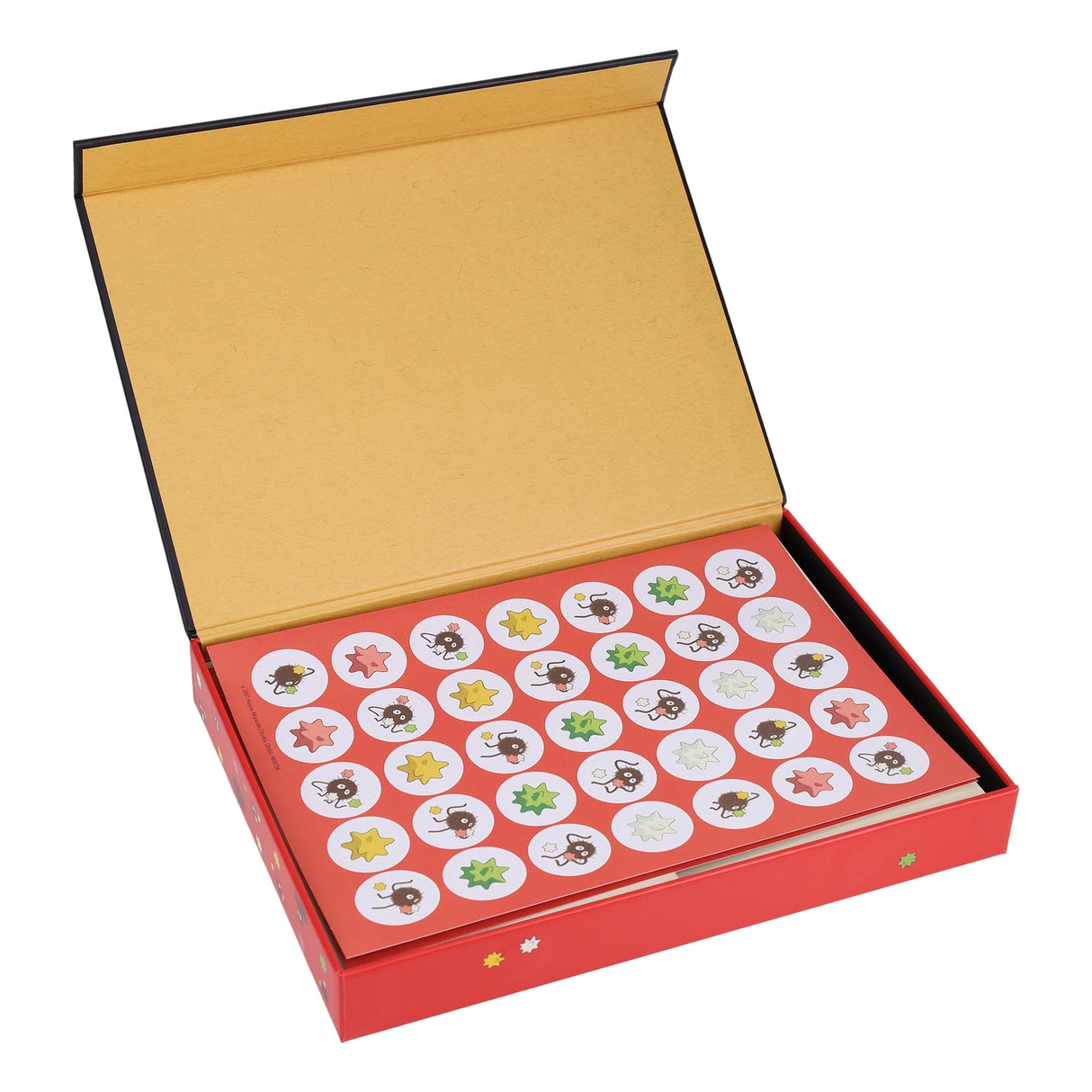 Add a touch of magic and whimsy to your correspondence with this stationery set featuring beloved characters from Spirited Away, Studio Ghibli’s award-winning film about a young girl’s journey through the spirit realm.
This set includes 30 letter-writing sheets (6 unique designs) featuring iconic characters and scenes from the film, 30 coordinating envelopes, plus 70 stickers.