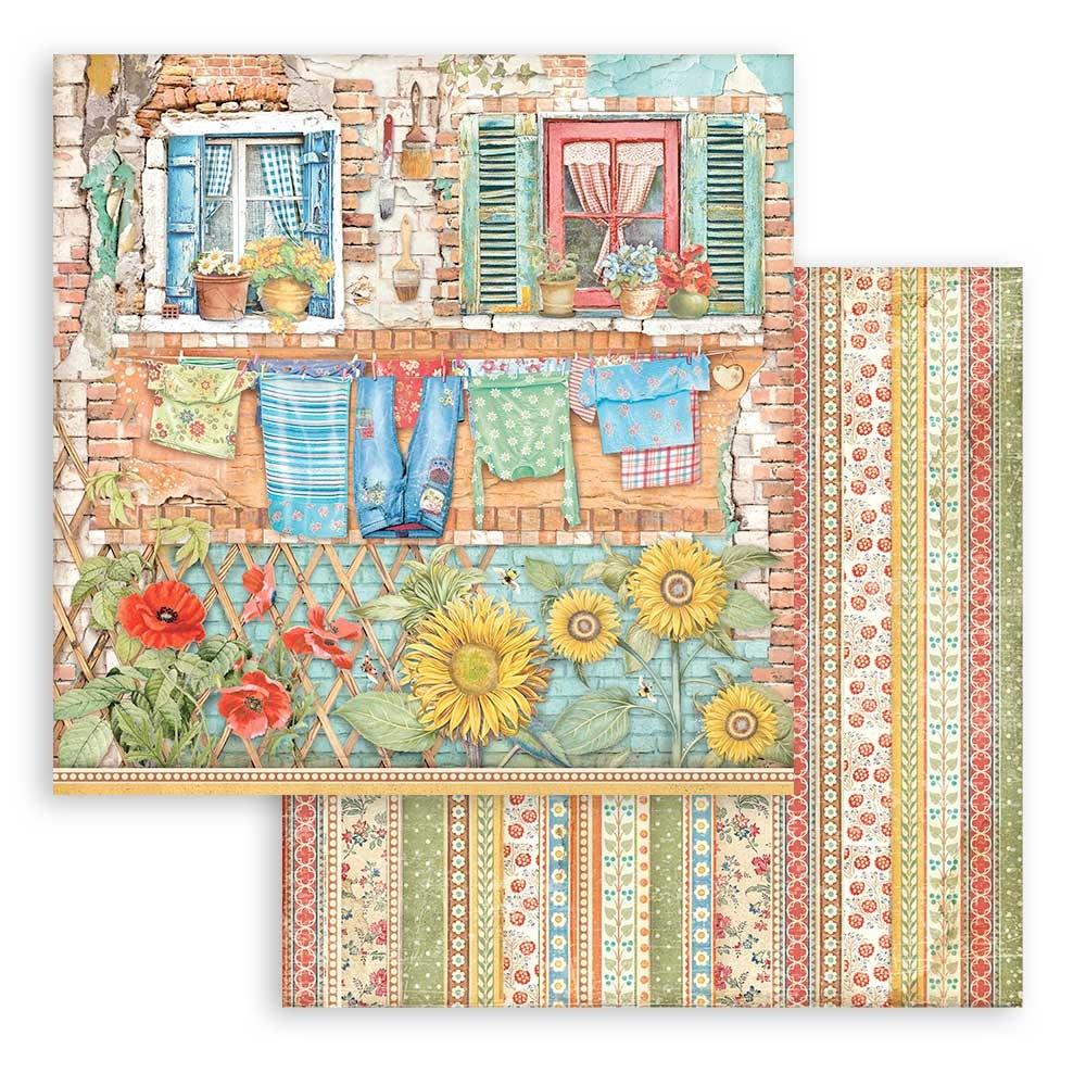 Bloc de papel con diseño de girasoles, 12 x 12 pulgadas, paquete de 10