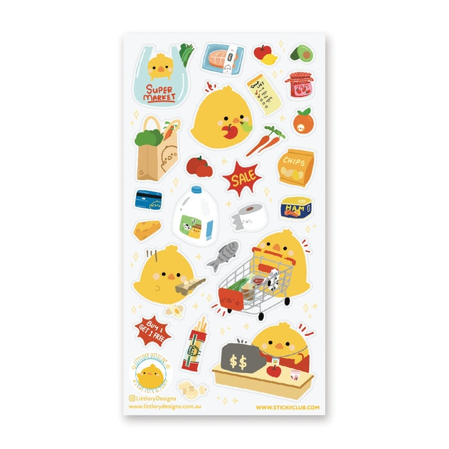 Supermarket Chicks Sticker Sheet
