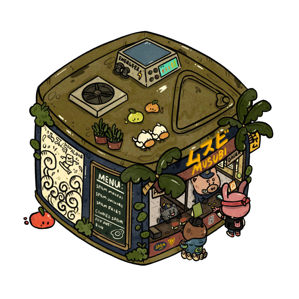 This set features different Night Market stalls.