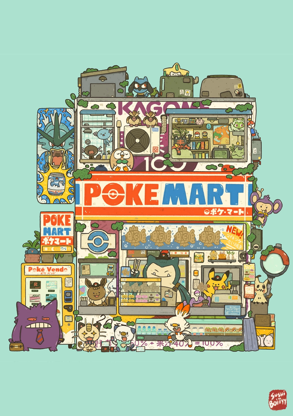 Sushiboiiiyy - Poke Mart Postcard
Size: 4x6 Printed on 12pt paper.
Front and back printing.
Comes with plastic sleeves.