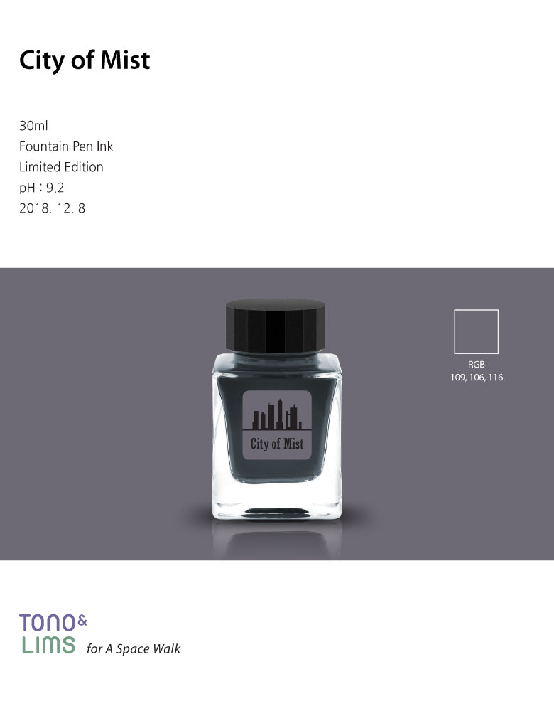 City of Mist is part of the Remastered Limited Edition collection, designed to enhance the original shades of the inks with new and improved formulas. The Remastered Limited Edition collection brings out a great sense of depth to the colors of the inks while still keeping its original appeal, resulting in a more evolved performance.
30ml