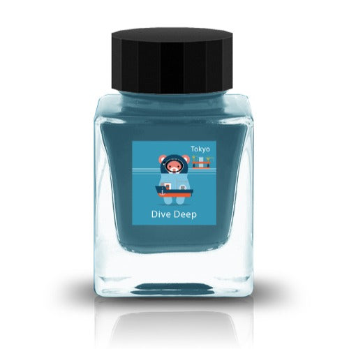 Dive Deep Ink
The Tokyo Special 2026 Collection inks are inspired by the essence of Tokyo and were released as a Tokyo exclusive in the Spring of 2026.
RGB: 53, 150, 181
Blue
30ml