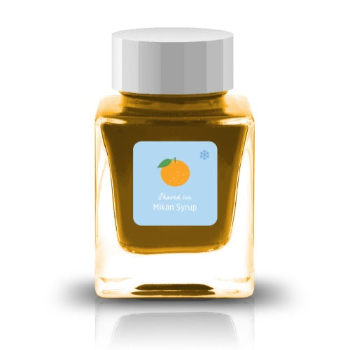 Inspired by the cool delight of shaved ice on a hot summer day, this series captures the sparkle and sweetness of your favorite treats. Soft Ice and Flake Ice embody the glistening texture of ice itself—clear bases filled with holographic and silver shimmer. The remaining nine inks take their cue from beloved flavors like strawberry, melon, and Ramune, bursting with vivid, cheerful color. Bright, refreshing, and full of life, these inks are sure to bring a splash of summer joy to your writing.
30 ml