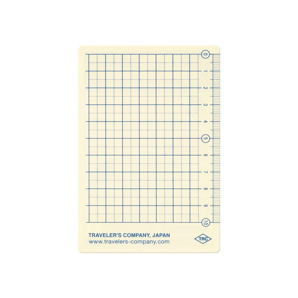 Plastic Sheet (or underlay sheet) is designed to let you write standing up by providing a sturdy surface underneath your page. This Plastic Sheet can be used with the Passport Size TRAVELER'S notebook. You can also use it as a bookmark to instantly open to a certain page. The stiff material of the sheet can help you draw straight lines as if it were a ruler.
The theme of the 2026 edition is THE TRAVELER'S SPIRIT, designed to reflect the spirit of the traveler.