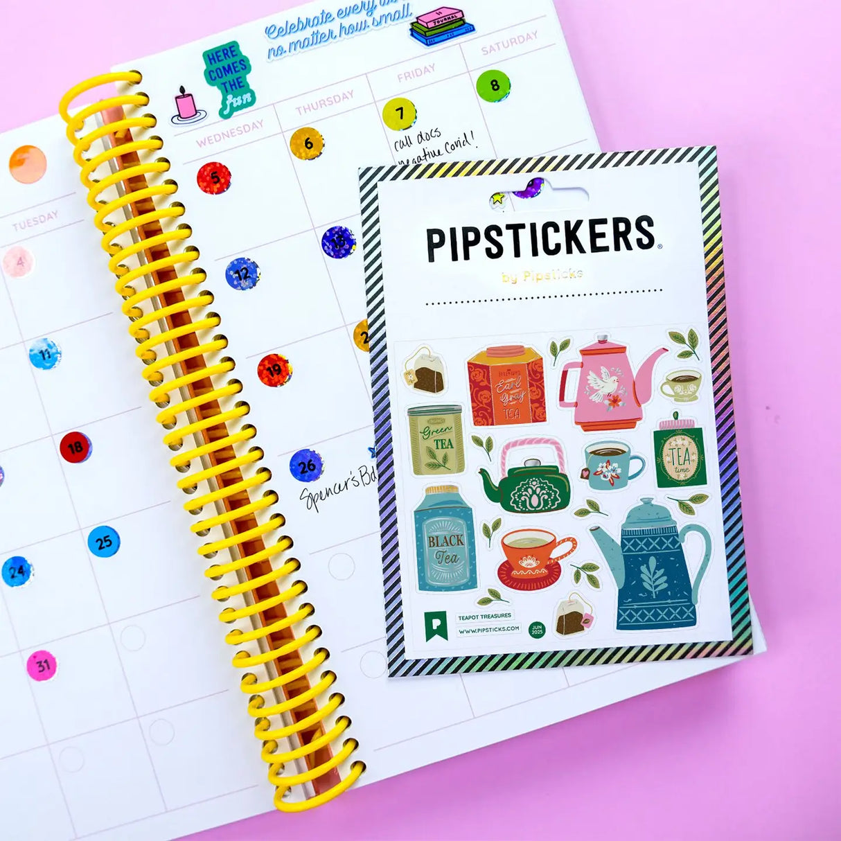 PipStickers are the PERFECT gift for the sticker lover in your life - even if it's you! These unique PVC designs with silver foil accents come on a clear backing and cannot be found anywhere else.
Includes one 4" x 4" sheet of Teapot Treasures PipStickers and includes the Pipsticks manifesto.
