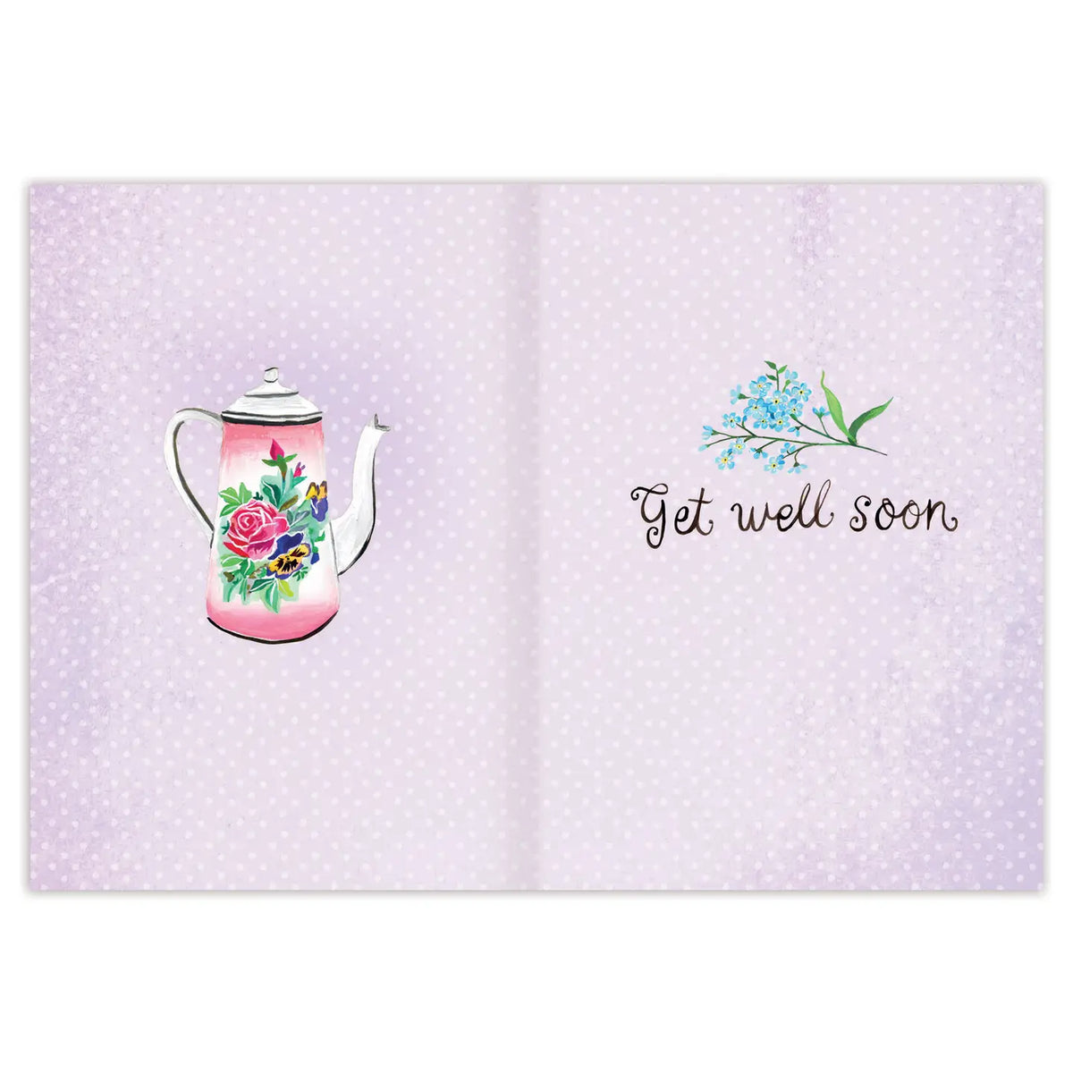 Inside verse: Get well soon
• Size: A6, 4.6" x 6.4"
• Illustrated by Katie Daisy
• Paired with a Brown Kraft envelope
• Full-color inside
• Printed in the USA on 100% post-consumer recycled paper.
About The Artist: Katie Daisy was raised by the birds and warm breezes of small-town Lindenwood, Illinois, brought up among the wildflowers with roots planted deeply in the natural world. She found her voice and honed her skills at the Minneapolis College of Art and Design, graduating in 2009 and subsequently be