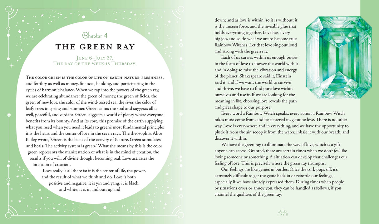 The Rainbow Witch is a guide to color and magic that encompasses all factions of witchcraft practices and practitioners. In this book, readers are initiated into each of seven colors of the rainbow by learning the spiritual meaning, intensity, and magical purpose of each color.