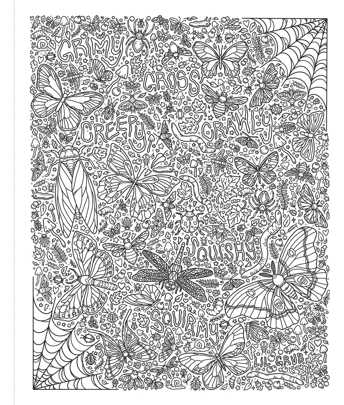 Calling all lovers of eerie aesthetics! This is your invitation to enter a delightfully dark world of pretty poisons, curious crystals, moon bunnies, freaky frogs, magical moths, mystical mushrooms, haunted trinkets, and unbound body parts. Each collage-style page of The Spooky Doodle Club Coloring Book is packed with hand drawn details waiting to be brought to life (or maybe even back from the dead) with a rainbow of colors.