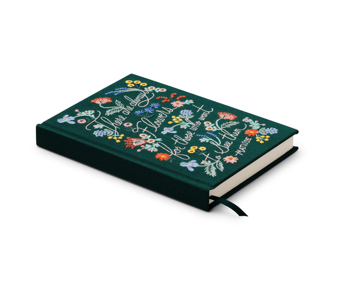 Pretty enough to display, our embroidered journal is perfect for a keepsake journal or diary. With 240 lined pages, there is plenty of space to capture your thoughts.
DETAILS
7.75" L × 5.5" W
Book cloth cover with 100 gsm ivory uncoated wood free paper