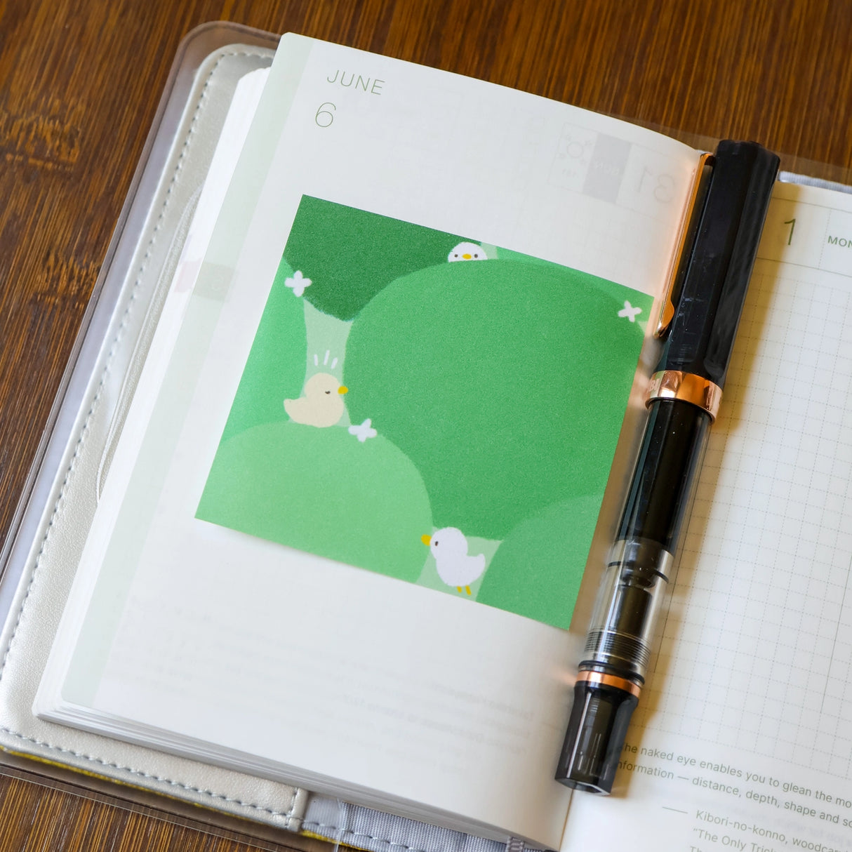 Full color sticky notes featuring a few ducks lounging in green pads
3x3 inches
25 sheets
Printed with 3M